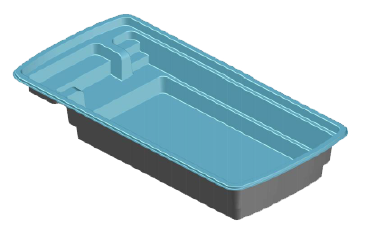 �da fiber havuz teknik çizim