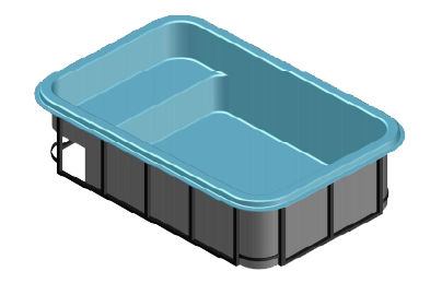 terrace fiber havuz teknik çizim